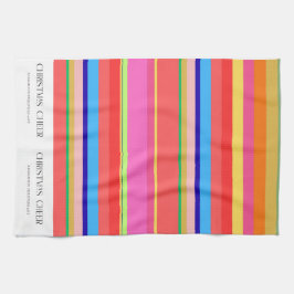 Kleurrijke lichte moderne Kerst Keuken Handdoek