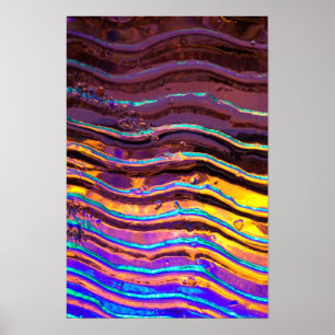 Kleurrijke lichten achter Wavy Glass Poster