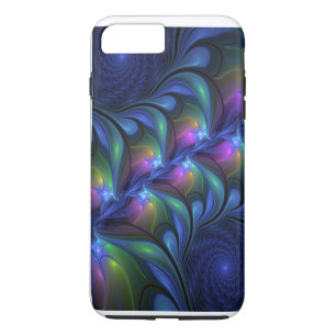 Kleurrijke Lichtgevende Abstracte Blauwe Roze Groe iPhone 8 Plus / 7 Plus Hoesje