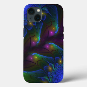 Kleurrijke Lichtgevende Abstracte Moderne Trippy F iPhone 13 Hoesje