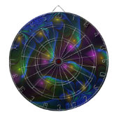 Kleurrijke Lichtgevende Abstracte Moderne Trippy F Dartbord (Voorkant)