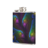 Kleurrijke Lichtgevende Abstracte Moderne Trippy F Heupfles (Links)