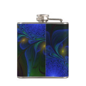 Kleurrijke Lichtgevende Abstracte Moderne Trippy F Heupfles (Achterkant)