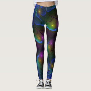 Kleurrijke Lichtgevende Abstracte Moderne Trippy F Leggings