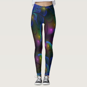 Kleurrijke Lichtgevende Abstracte Moderne Trippy F Leggings
