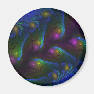 Kleurrijke Lichtgevende Abstracte Moderne Trippy F Magneet