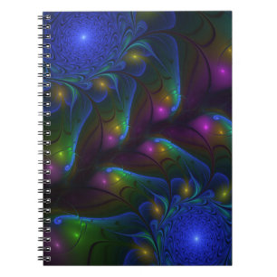 Kleurrijke Lichtgevende Abstracte Moderne Trippy F Notitieboek