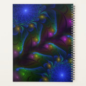 Kleurrijke Lichtgevende Abstracte Moderne Trippy F Planner (Achterkant)