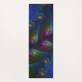 Kleurrijke Lichtgevende Abstracte Moderne Trippy F Yogamat (Achterkant)
