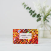 Kleurrijke Lichtsporen Visitekaartje (Staand voorkant)