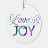 Kleurrijke Liefde En Vreugde Keramisch Ornament (Links)