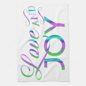 Kleurrijke Liefde En Vreugde Theedoek (Verticaal)