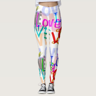 Kleurrijke LIEFDE Leggings