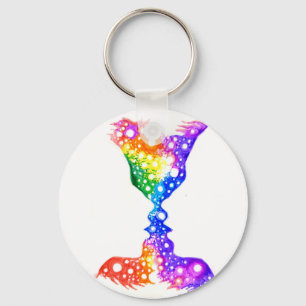 Kleurrijke liefde sleutelhanger
