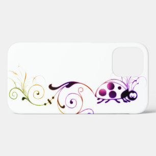 kleurrijke lieveheersbeestje met leuke staart iPhone 12 hoesje