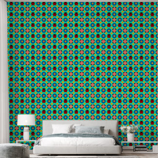 Kleurrijke Lieveheersbeestjes en Bloemen Behang