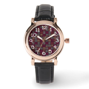 Kleurrijke lijnen vierkant horloge