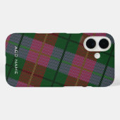 Kleurrijke Linnen Plaid Patroon met Aangepaste Naa Case-Mate iPhone Case (Achterkant (horizontaal))