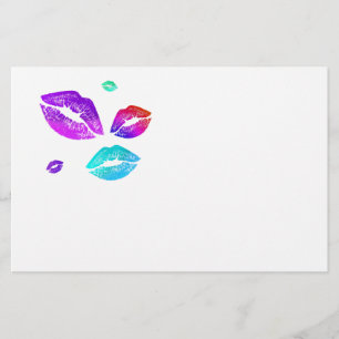 Kleurrijke Lips Briefpapier