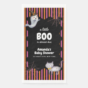 Kleurrijke Little Boo Ghost Cat Baby shower Servet
