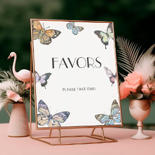 Kleurrijke Little Butterfly Baby shower Favors Poster