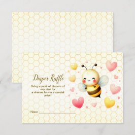 Kleurrijke Little Honey Bee Baby shower Schattige Informatiekaartje