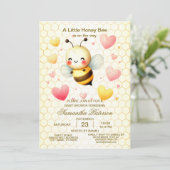 Kleurrijke Little Honey Bee Baby shower Schattige Kaart (Staand voorkant)
