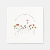 Kleurrijke Little Wildflower wordt een verjaardag Servet (Voorkant)
