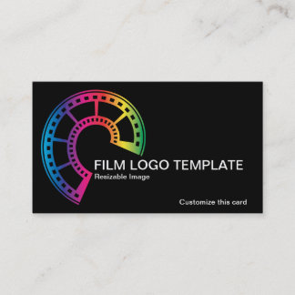 Kleurrijke Logo Simple Media Filmstrip Visitekaartje