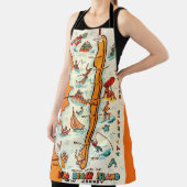 Kleurrijke Long Beach Island kaart Schort (Insitu)