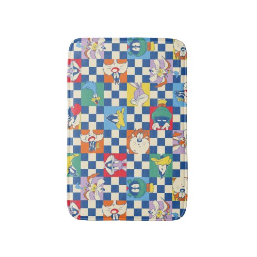 Kleurrijke LOONEY TUNES™ Checker Toss Pattern Badmat (Voorkant Verticaal)
