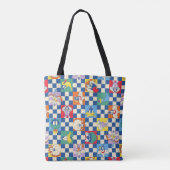 Kleurrijke LOONEY TUNES™ Checker Toss Pattern Draagtas (Achterkant)
