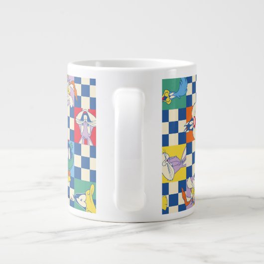 Kleurrijke LOONEY TUNES™ Checker Toss Pattern Extra Grote Beker (Achterkant)