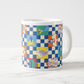 Kleurrijke LOONEY TUNES™ Checker Toss Pattern Extra Grote Beker (Voorkant rechts)