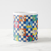 Kleurrijke LOONEY TUNES™ Checker Toss Pattern Extra Grote Beker (Voorkant)