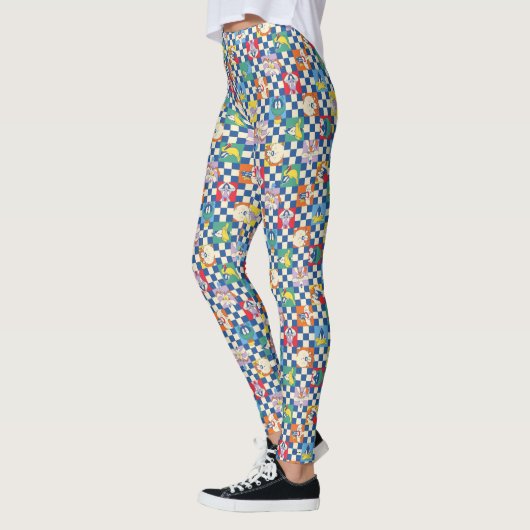 Kleurrijke LOONEY TUNES™ Checker Toss Pattern Leggings (Links)