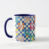 Kleurrijke LOONEY TUNES™ Checker Toss Pattern Mok (Links)