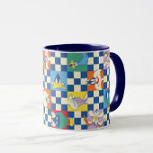 Kleurrijke LOONEY TUNES™ Checker Toss Pattern Mok (Voorkant rechts)