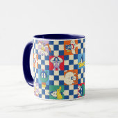 Kleurrijke LOONEY TUNES™ Checker Toss Pattern Mok (Voorkant links)