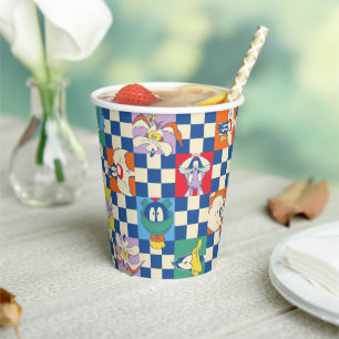 Kleurrijke LOONEY TUNES™ Checker Toss Pattern Papieren Bekers