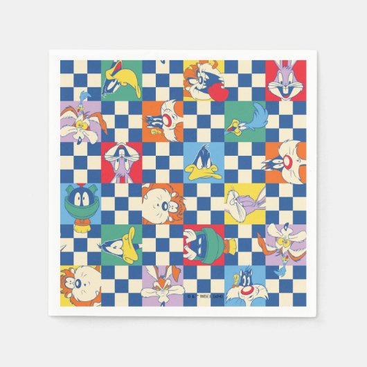 Kleurrijke LOONEY TUNES™ Checker Toss Pattern Servet (Voorkant)