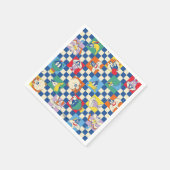 Kleurrijke LOONEY TUNES™ Checker Toss Pattern Servet (Hoek)