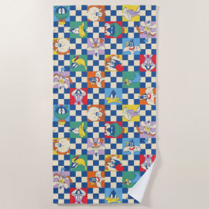 Kleurrijke LOONEY TUNES™ Checker Toss Pattern Strandlaken