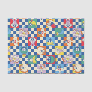Kleurrijke LOONEY TUNES™ Checker Toss Pattern Tissuepapier