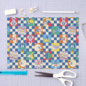 Kleurrijke LOONEY TUNES™ Checker Toss Pattern Tissuepapier (Craft)