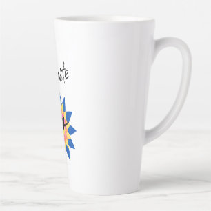 Kleurrijke Lotus Balans met Vrouwelijke Yoga Vibes Latte Mok