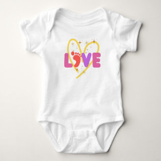 Kleurrijke Love Baby T-Shirt met Hart