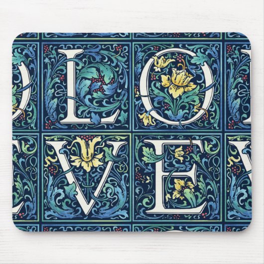 Kleurrijke LOVE Muismat (Voorkant)