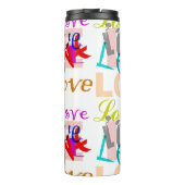 Kleurrijke LOVE Thermosbeker (Achterkant)