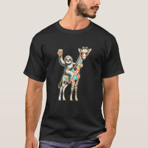 Kleurrijke Luiaard Giraffe Feest Rave EDM Festival T-shirt